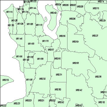 Washington Zip Code Map